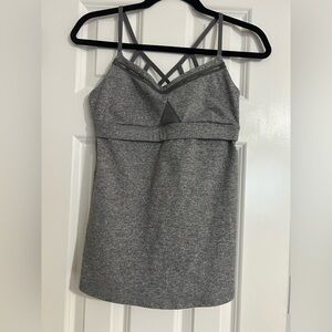 Lululemon Athletica Gray Strappy Tank Top